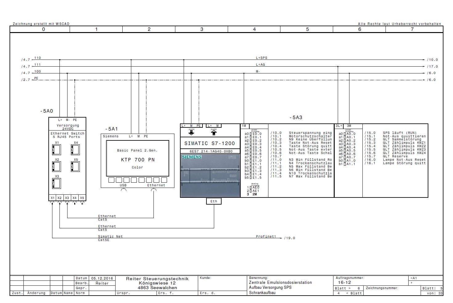 S7 1200 Schaltplan